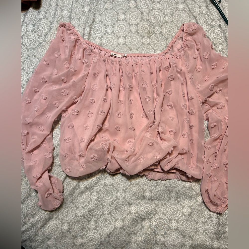 Miami Blush Pink Off-Shoulder Blouse